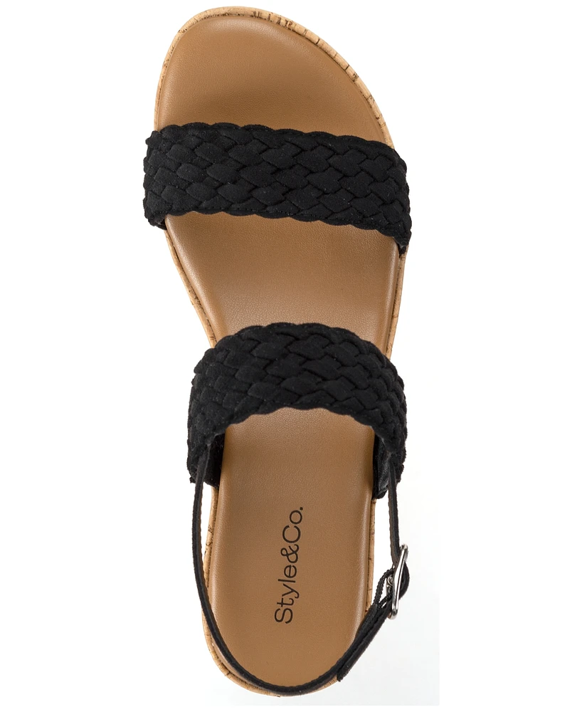 Style & Co Women's Madenaa Woven Platform Wedge Sandals, Created for Macy's