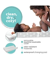 Jool Baby Baby Contoured Changing Pad - Waterproof & Non-Slip Design, Includes a Cozy, Breathable, & Washable Cover