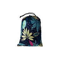 Portable Camping Hammock Cloth, Two Person Blue Leaf Print