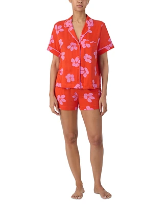 Sanctuary Women's 2-Pc. Floral Boxer Pajamas Set