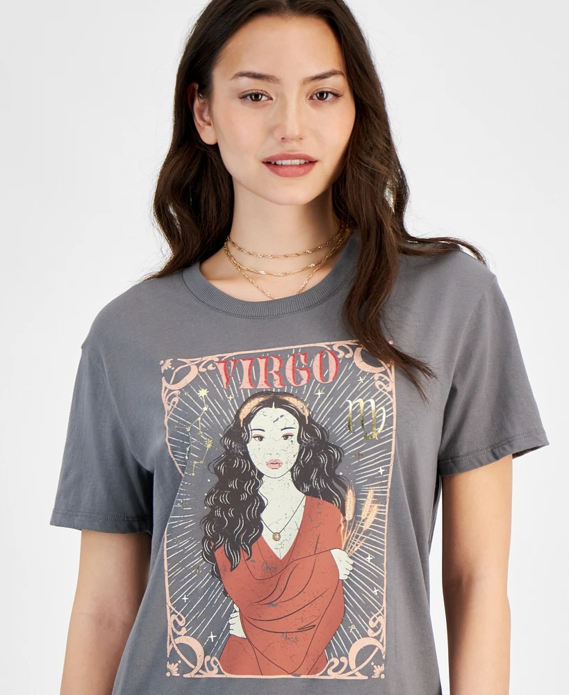 Self Esteem Juniors' Virgo Graphic-Print Crewneck Tee