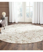 Safavieh Amherst AMT425 Wheat and Beige 9' x 9' Round Area Rug