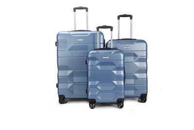 Mirage Luggage Maggie Abs Hard shell Lightweight 360 Dual Spinning Wheels Combo Lock 3 Piece Set