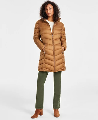 Charter Club Women's Packable Hooded Puffer Coat, Created for Macy's