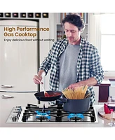 Slickblue Gas Cooktop with 4/6 Powerful Burners and Abs Knobs