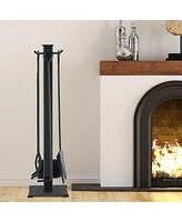 Slickblue 5 Pieces Fireplace Iron Fire Place Tool Set