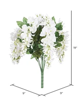 Vickerman 19 " Artificial White Wisteria Bush.