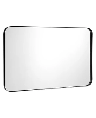 Slickblue 32" x 20" Metal Frame Wall-Mounted Rectangle Mirror