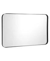 Slickblue 32" x 20" Metal Frame Wall-Mounted Rectangle Mirror