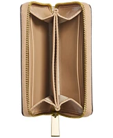 Michael Kors Logo Jet Set Zip-Around Card Case