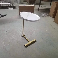 White C-shaped Side Table Set
