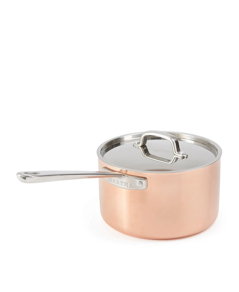 Martha by Martha Stewart Stainless Steel Qt Saucepan with Lid