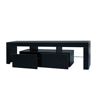Modern Tv Stand, 20S Led Tv Stand with Remote Control Lights