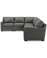 Radley 101" 5-Pc. Leather Square Corner L Shape Modular Sectional, Created for Macy's