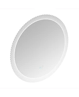 Streamdale Furniture 24 Inch Switch-Held Memory Led Mirror, Wall-Mounted Vanity Mirrors