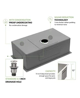 32 Inch Undermount Sink - 32"X19"X10" Undermount Stainless Steel Kitchen Sink 16 Gauge 10 Inch