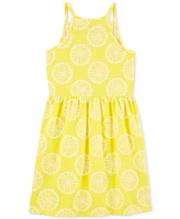 Carter's Little & Big Girls Lemon-Print Cotton Tank Dress