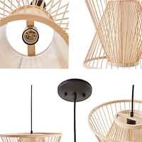 Aria Geodesic Bamboo Pendant