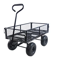 Streamdale Furniture Wagon Cart Garden Cart Trucks Make It Easier To Transport Firewood Tc1840Bkg