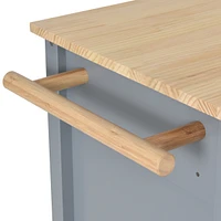 Wood Top Kitchen Island Cart