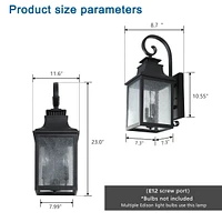 Streamdale Furniture Large Outdoor Wall Lamps With Glass