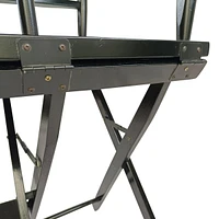 Folding Black Director's Chair Set - 2 Pieces