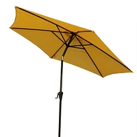 8.8 ft Aluminum Patio Umbrella with Resin Base, Yellow