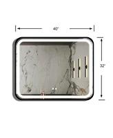 Streamdale Furniture Led Classy Vanity Mirror - 40x32 Inch, Dimmable Touch