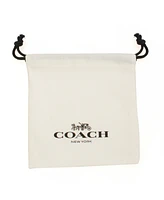 Coach Faux Pearl Signature Charm Mismatched Linear Earrings