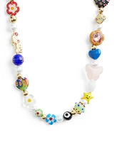 Coach Faux Stone Signature Beaded Collar Necklace