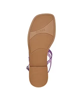 Guess Women's Rainey Logo Sqaure Toe T-Strap Flat Sandals
