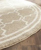 Safavieh Amherst AMT414 Wheat and Beige 5' x 5' Round Area Rug