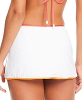 Sanctuary Women's High-Waist Contrast-Trim Swim Skirt