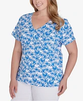 Hearts Of Palm Plus Size Feeling The Lime Short Sleeve Top