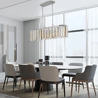 Modern Oval Crystal Ceiling Chandelier Luxury Home Decor Light Fixture
