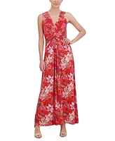 Jessica Howard Petite V-Neck Sleeveless Maxi Dress