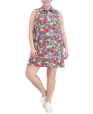 Jessica Howard Plus Printed Sleeveless Shift Dress