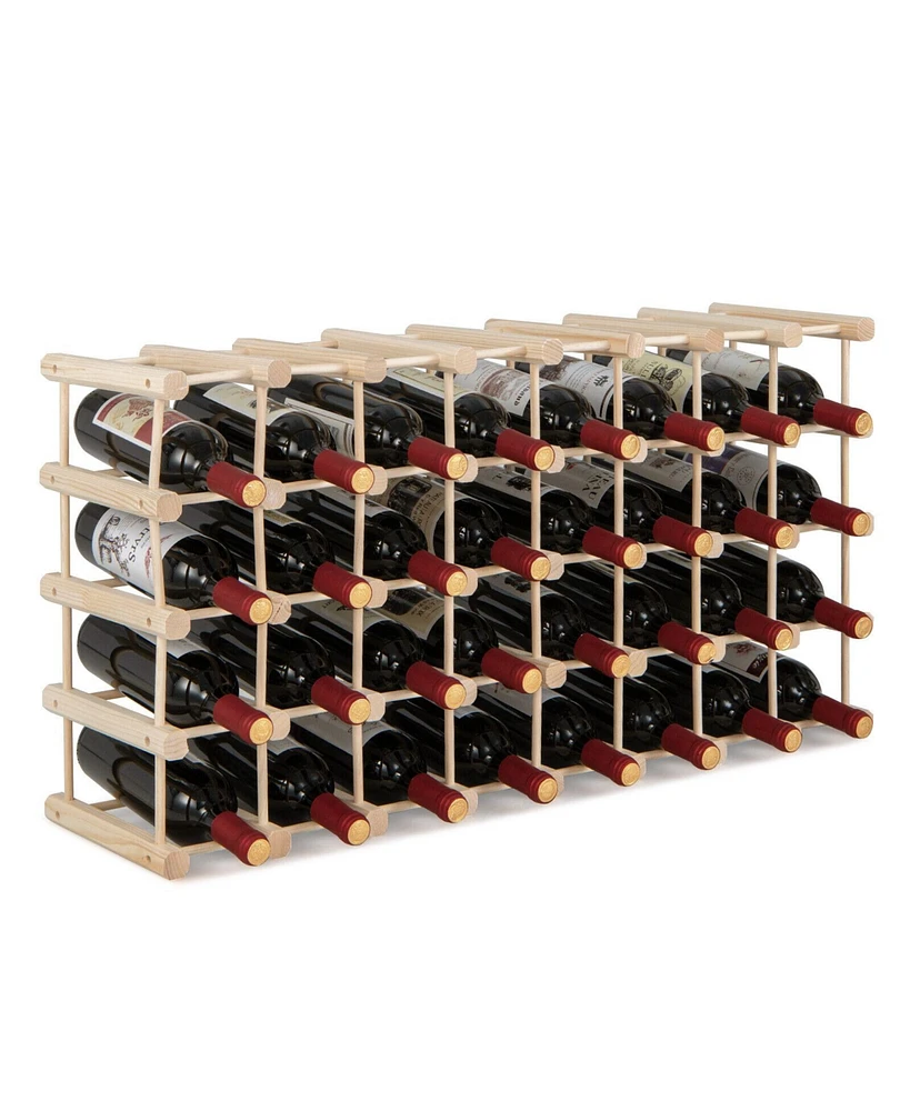 Slickblue 36-Bottle Wooden Wine Rack for Wine Cellar