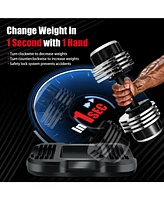 Slickblue 5-in-1 Weight Adjustable Dumbbell with Anti-Slip Fast Adjust Turning Handle