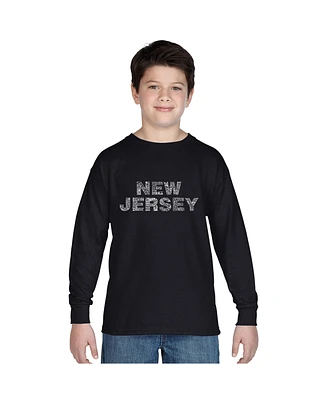 La Pop Art Boys Word Long Sleeve - New Jersey Neighborhoods