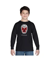 La Pop Art Boys Word Long Sleeve - Mexican Wrestling Mask