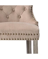 WestinTrends Tufted Velvet Counter Stool