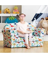 Slickblue Double Kids Dinosaur Sofa Children Armrest Couch