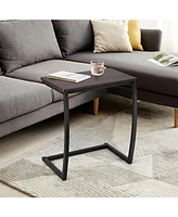 Slickblue Steel Frame C-shaped Sofa Side End Table-Coffee