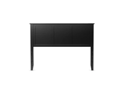 Slickblue Full Size Wood Headboard Flat Panel With Pre-drilled Holes And Height Adjustment - Black
