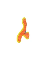 DuraForce Jr Boomerang Tiger Orange-Yellow, Dog Toy