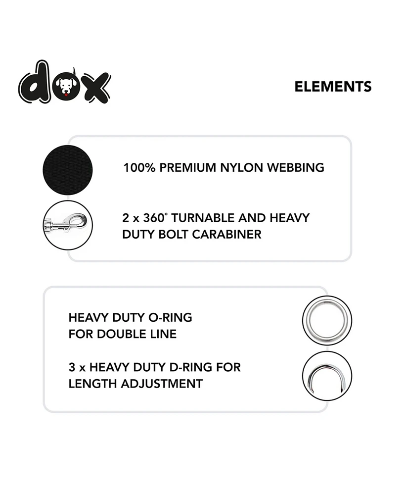 Ddoxx Adjustable Nylon Dog Leash