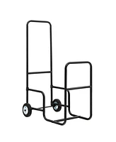 Slickblue Firewood Log Cart Carrier with Anti-Slip and Wear-Resistant Wheels