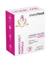 Codeage Liposomal Women's Daily Vitamins Liquid Pouch Formula, Omega-3 Liquid Multivitamin Supplement, Biotin, Vitamins A, B, C, D, E, Riboflavin, Ber