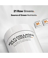 Codeage Multi Collagen Protein + Organic Raw Greens Superfood Capsules Supplement, 21 Fruits & Veggies, Grass-Fed Hydrolyzed Collagen Peptides, 5 Type